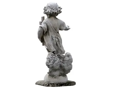 Cemetery Child Statue  Low-poly 3D model
