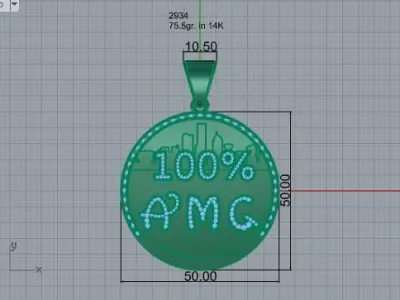 Circle Pendant 2934 3D print model