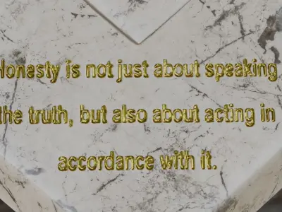 Makoto-motivational message tablet about honesty 3D print model