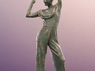 Bella 11645-02 - Dancing Woman Statue Low-poly 3D model