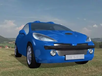 Sport Car Max and Unity Low-poly 3D model