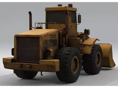 Tractor-bulldozer heavy equipment  3D model