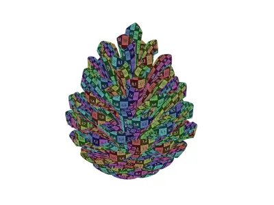 pine cone 3D model