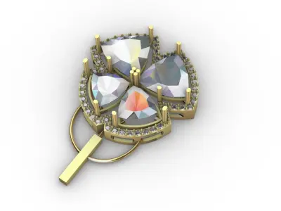 Very sophisticated clover pendant 3D print model