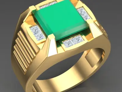 Luxury Men Rings Designs 6MR082 3D print model