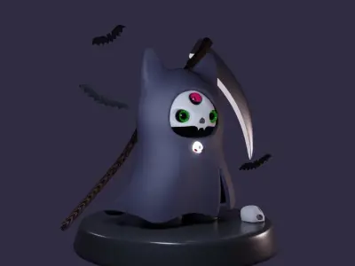 Halloween Cat Free 3D model