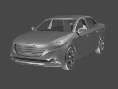 3D PRINTABLE SOLID CAR Free 3D print model