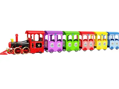 Amusement Park Train 3D model