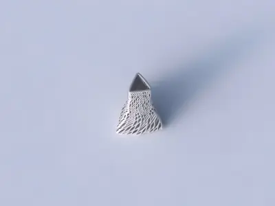Vase grounded triangle with twisted lattice tiles 3D print model