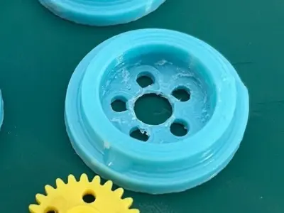 drill a hole yellow gear 3D print model