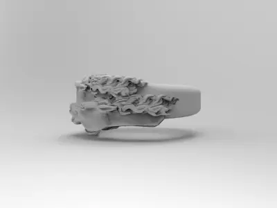 anillo caballos carreras  3D print model