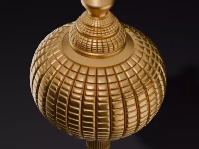 Royal Ornate War Mace  High-Detail 3D Model Low-poly 3D model