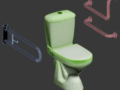 Toilet for the disabled 3D model