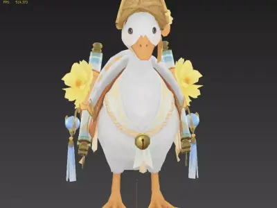 ducklings Low-poly 3D model