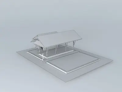 Lendah train station Free 3D model