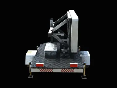 Sign Trailer PBR Low-poly 3D model