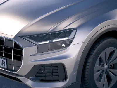Audi Q8 2019 base model 3D model