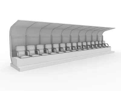 Soccer Bench 07 3D model