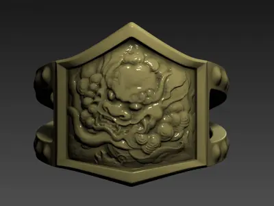 fashion ring A002 3D print model