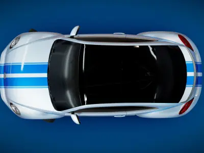 VW Beetle Turbo 2015 Low-poly 3D model