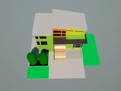 LOW-POLY BUILDING 3D MODEL IN MAYA Low-poly 3D model