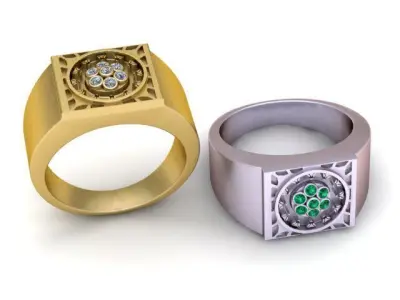  Oriental Design Ring  PANDANT 3D PRINTABLE MODAL  3D print model