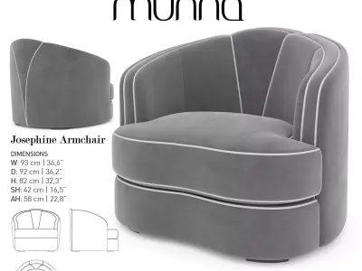Josephine Armchair 3D model