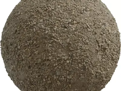 Gravel Roadbed with Small Pebbles Texture