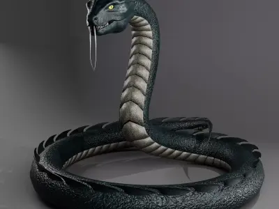 Draco Snake Concept model Low-poly 3D model