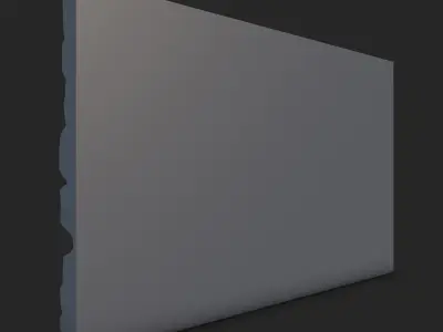 Grunge Rock Masonry Wall 3D model
