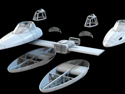 Empire Strick Back Bespin Twin-Pod Cloud Car 3D print model