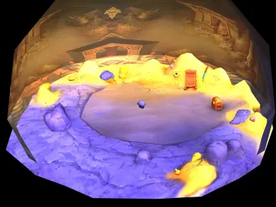 Game Low-Mode - Desert Underground Treasure 21 3D model