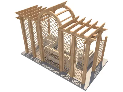 Pergola 8 Low-poly 3D model