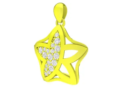 A4629 Diamond Star Pendant 3D print model