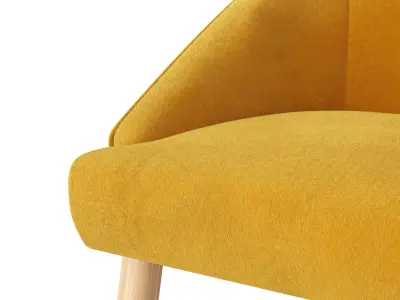 Armchair by Gio Ponti Low-poly 3D model