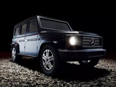g wagon car  Low-poly 3D model