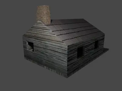 Forest Cabin Low Poly Free low-poly 3D model