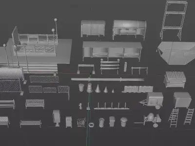 StreetSide items in factory Free 3D model