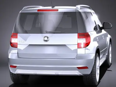 Skoda Yeti 2016 VRAY 3D model