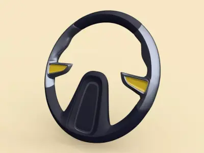 Car steering wheel concept design - PREMIA 3D model