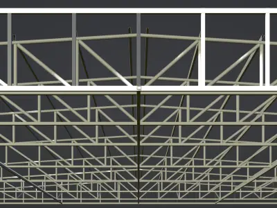 Roof structure 3D model