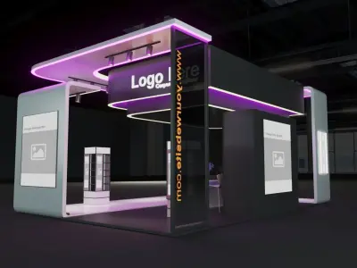 Modern Exhibition booth  3D model