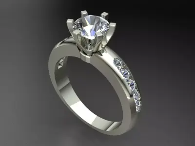 The Tiffany Setting Engagement Ring  3d model print 3D print model