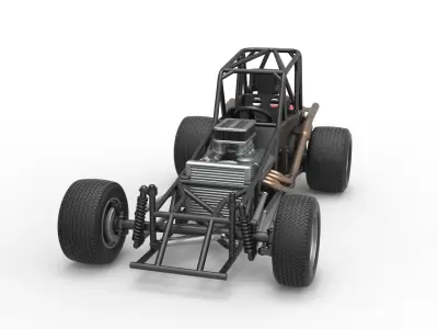 Northeast Dirt Modified stock car Base Scale 1 to 25 3D print model