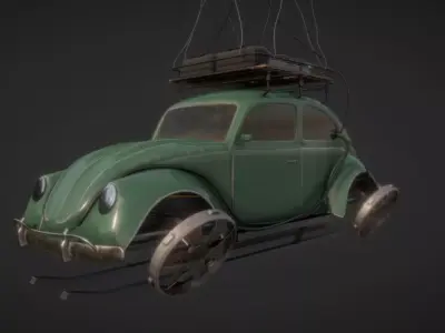hover car Low-poly 3D model