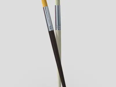 Paint Brush 4 Low-poly 3D model