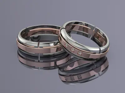 Jewelry Wedding Ring MM-085 3D print model