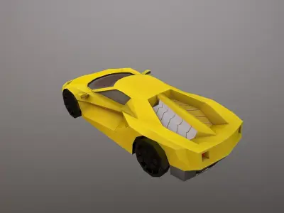 LOW-POLY SPORT CAR Low-poly 3D model