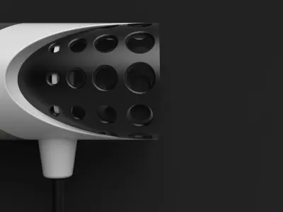 HairDryer car exhaust pipe 3D model