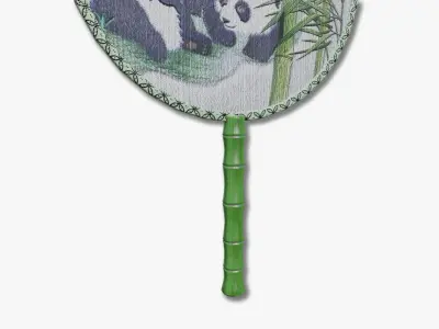 Hand fan Low-poly 3D model